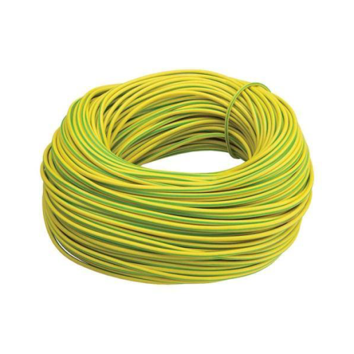 Finolex, Finolex 0.5 SQMM SINGLE CORE PVC Insulated  COPPER FLEXIBLE Cable  YELLOW/GREEN (100 Meters)