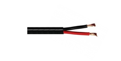 Finolex, Finolex 0.50 SQMM X 2 CORE PVC Insulated  & SHEATHED COPPER FLEXIBLE CABLE BLACK (100 Meters)