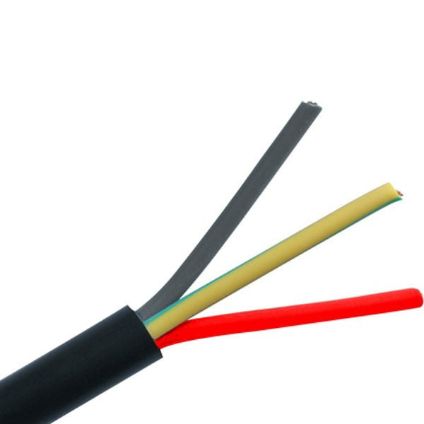 Finolex, Finolex 0.50 SQMM X 3 CORE PVC Insulated  & SHEATHED COPPER FLEXIBLE CABLE BLACK (100 Meters)