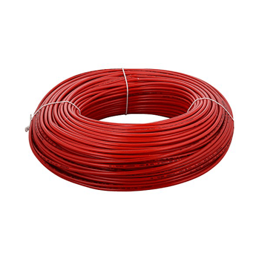 Finolex, Finolex 1 SQMM SINGLE CORE PVC Insulated  COPPER FLEXIBLE CABLE RED (100 Meters)