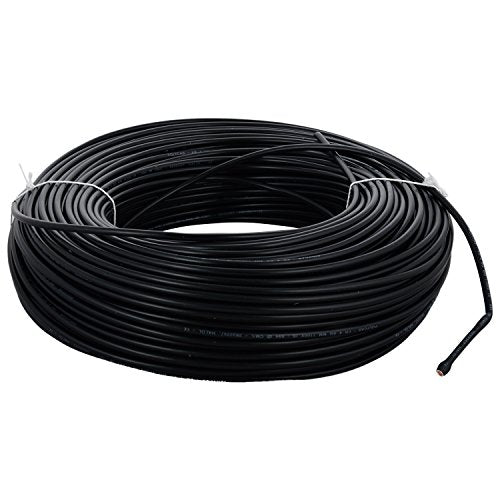 Finolex, Finolex 56/.3MM 4 SQMM 1 CORE BLACK COPPER FLEXIBLE Insulated  FR CABLE (Coil of 180 Metres)