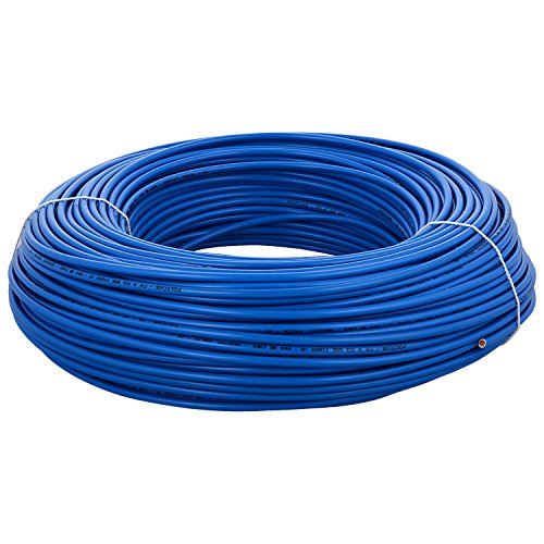 Finolex, Finolex 56/.3MM 4 SQMM 1 CORE BLUE COPPER FLEXIBLE Insulated  FR CABLE (Coil of 180 Metres)