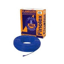 Finolex, Finolex 56/.3MM 4 SQMM 1 CORE BLUE COPPER FLEXIBLE Insulated  FRLS CABLE (Coil of 180 Metres)