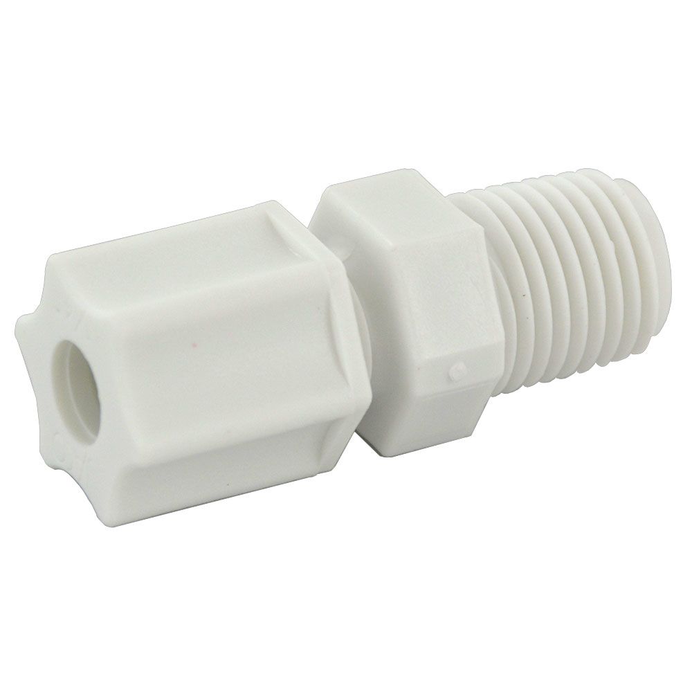 JACO Manufacturing Company, JACO 10-6-8-P-O Polypropylene Male Connector 3/8 OD Tube x 1/2 MPT