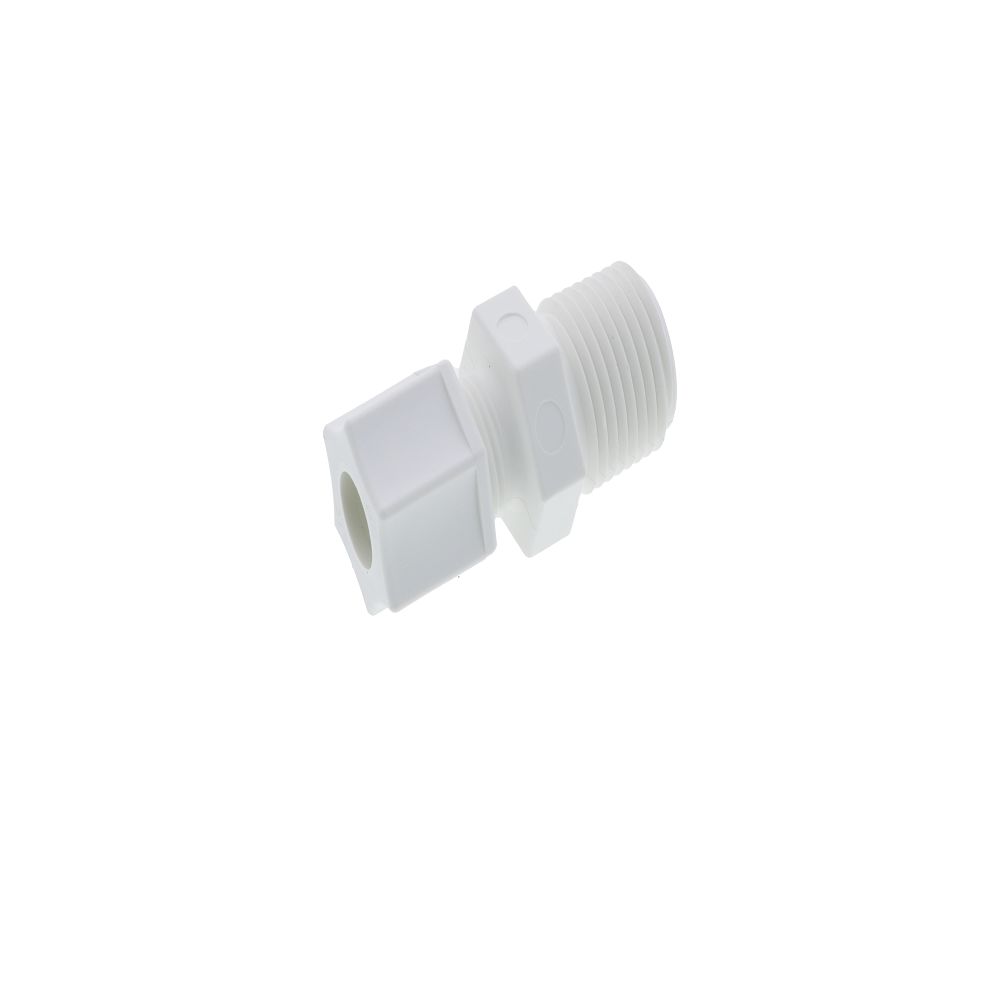 JACO Manufacturing Company, JACO 10-6-8-P-PG Polypropylene Male Connector 3/8 OD Tube x 1/2 MPT