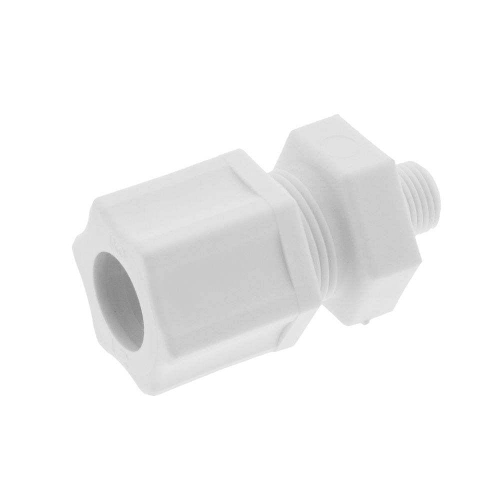 JACO Manufacturing Company, JACO 10-8-2-P-PG Polypropylene Male Connector 1/2 OD Tube x 1/8 MPT