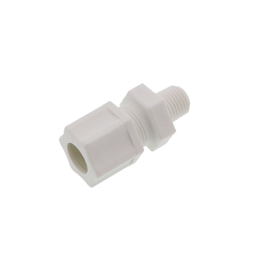 JACO Manufacturing Company, JACO 10-8-4-P-PG Polypropylene Male Connector 1/2 OD Tube x 1/4 MPT