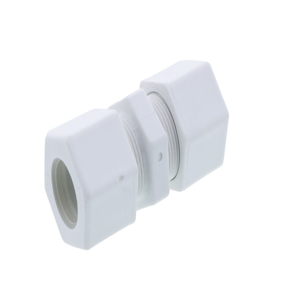 JACO Manufacturing Company, JACO 15-10-P-PG Polypropylene Union Connector 5/8 OD Tube x 5/8 OD Tube