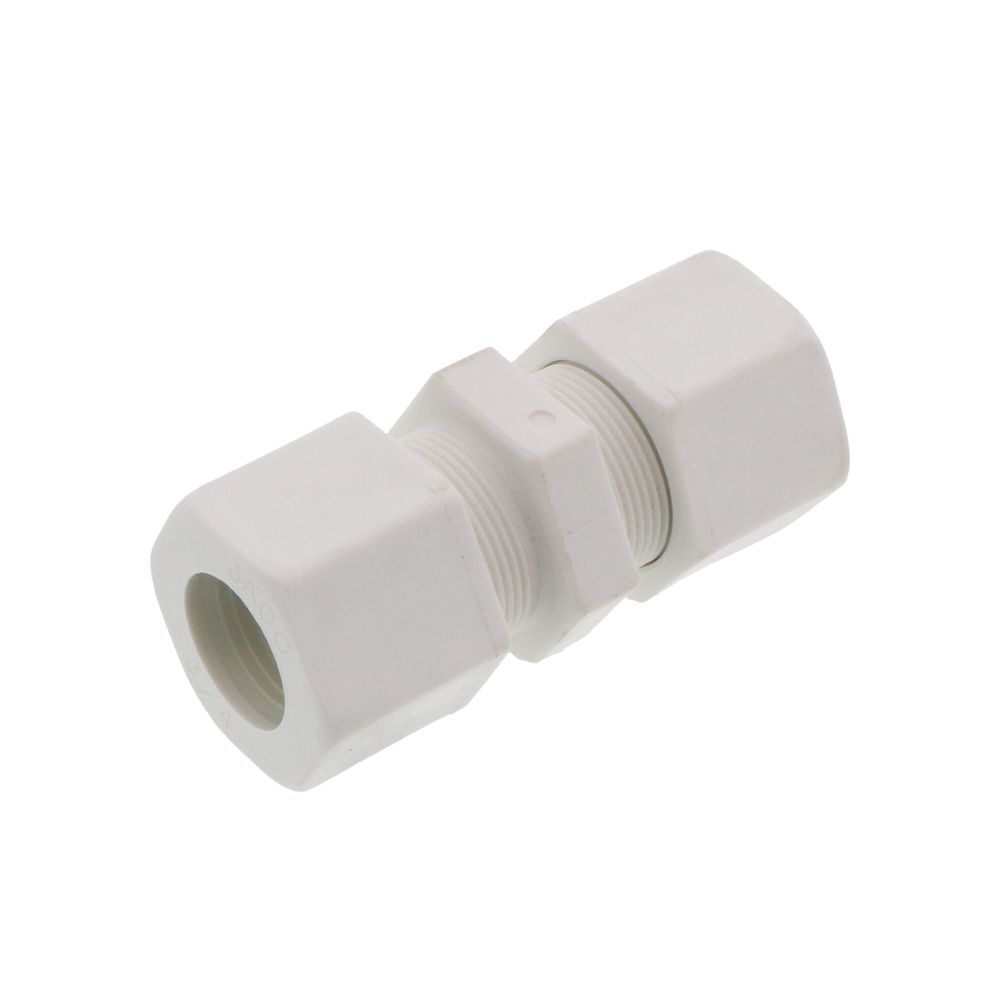 JACO Manufacturing Company, JACO 15-12-P-PG Polypropylene Union Connector 3/4 OD Tube x 3/4 OD Tube