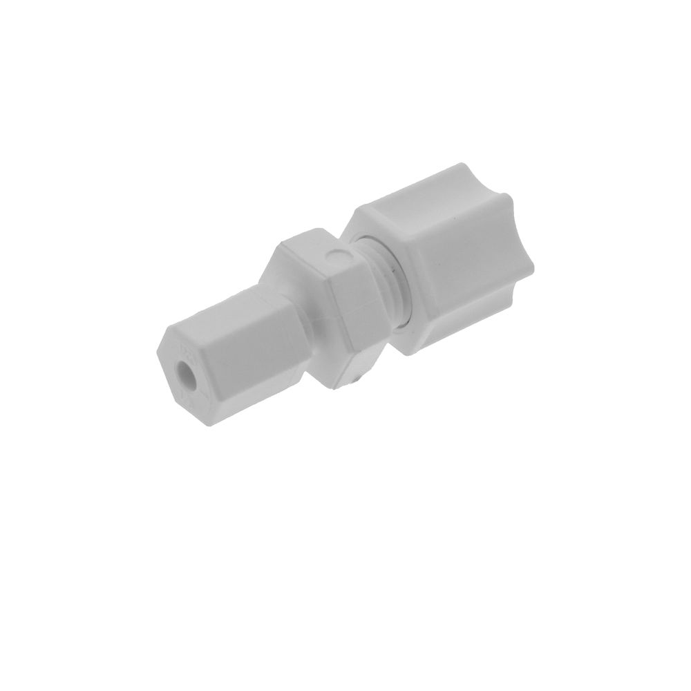 JACO Manufacturing Company, JACO 15-4-2-P-O Polypropylene Union Connector 1/4 OD Tube x 1/8 OD Tube