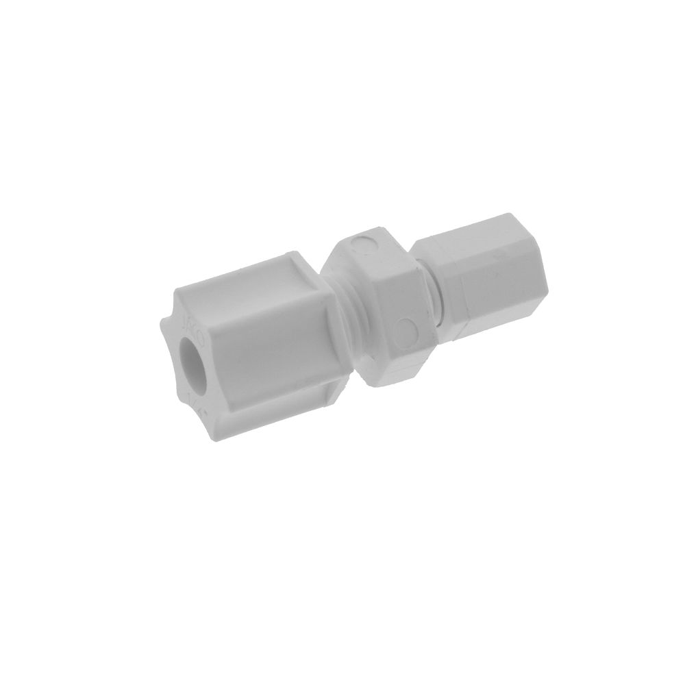 JACO Manufacturing Company, JACO 15-4-2-P-O Polypropylene Union Connector 1/4 OD Tube x 1/8 OD Tube