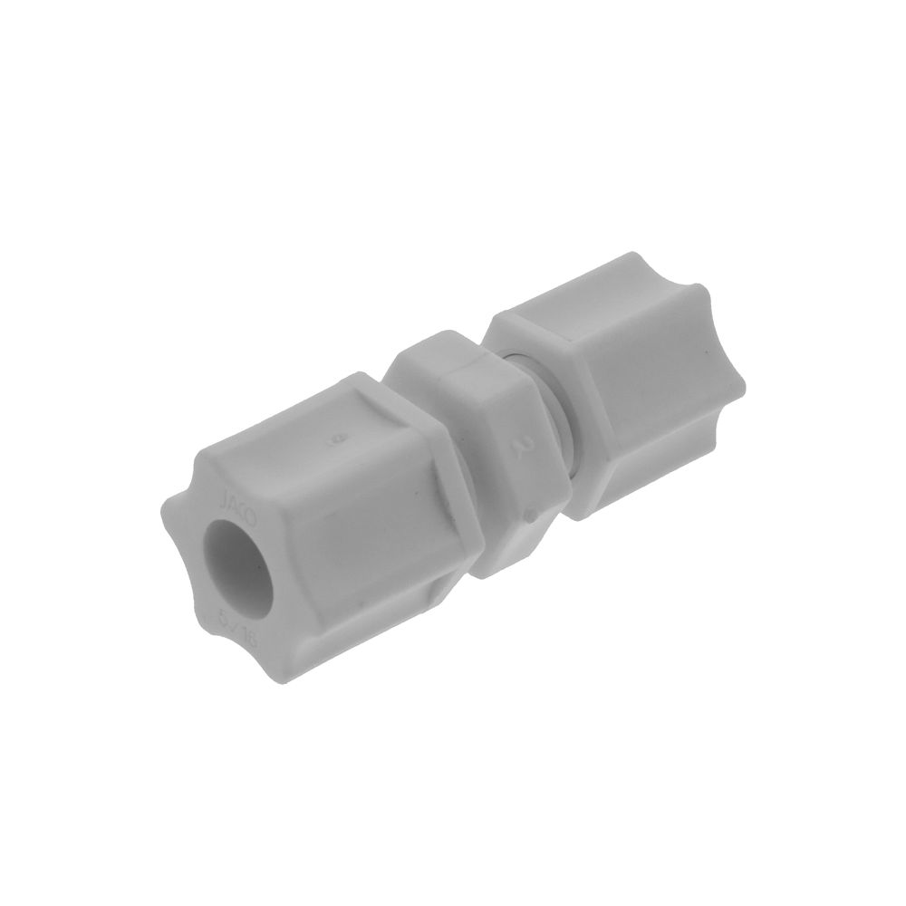 JACO Manufacturing Company, JACO 15-5-4-P-O Polypropylene Reducing Union 5/16 OD Tube x 1/4 OD Tube