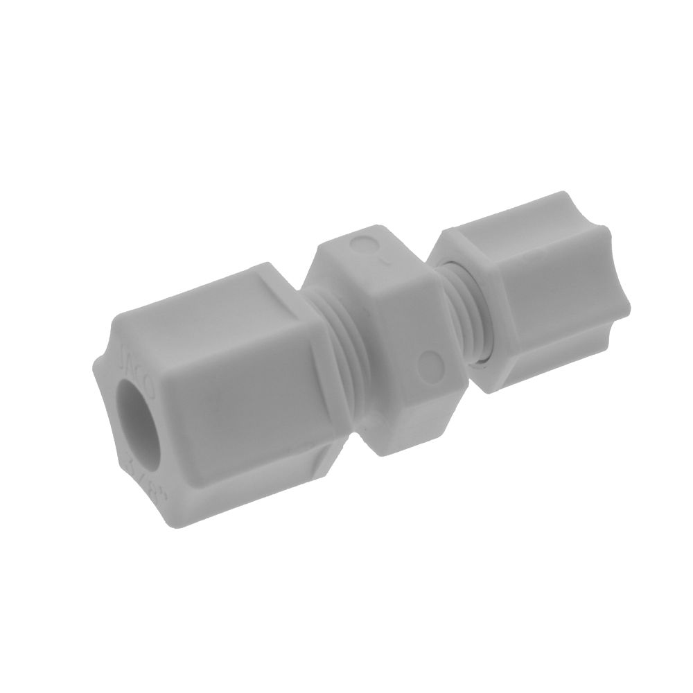 JACO Manufacturing Company, JACO 15-6-4-P-O Polypropylene Reducing Union 3/8 OD Tube x 1/4 OD Tube