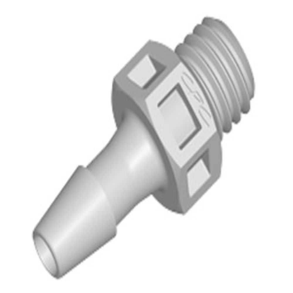 Colder Products, KS4 Straight Fitting Natural Polypropylene 1/4-28 UNF X 1/8 HB