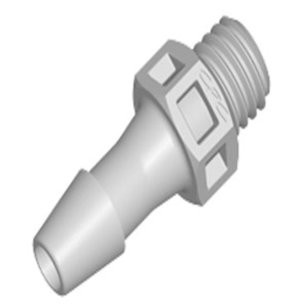 Colder Products, KS5 Straight Fitting Natural Polypropylene 1/4-28 UNF X 5/32 HB