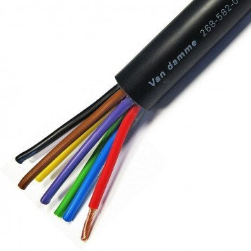 Polycab, Polycab 0.75 Sqmm, 8 core Pvc Insulated & Sheathed Copper Flexible Cable Black  (100 Meters)