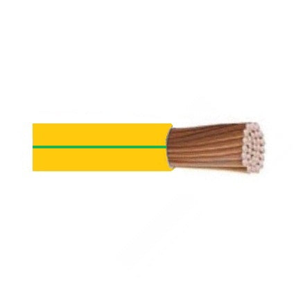 Polycab, Polycab 10 Sqmm, 1 core Pvc Insulated Copper Flexible Frls Cable Yellow/Green  (100 Meters)