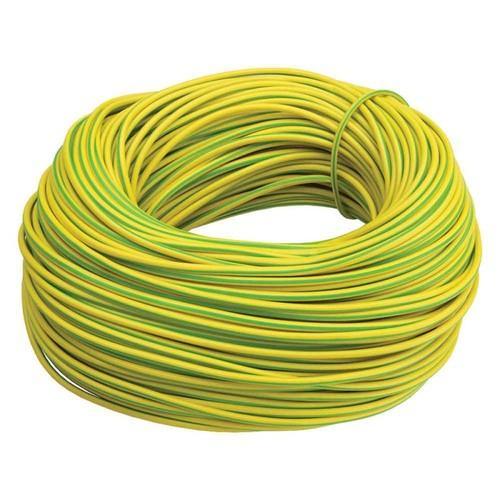 Polycab, Polycab 6 Sqmm, 1 core Fr Pvc Insulated Copper Flexible Cable  Yellow/Green  (100 Meters)